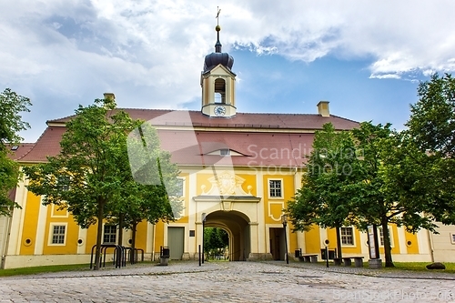 Image of Entrance of castle Rammenau in Germany
