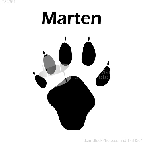 Image of Indian Marten Footprint