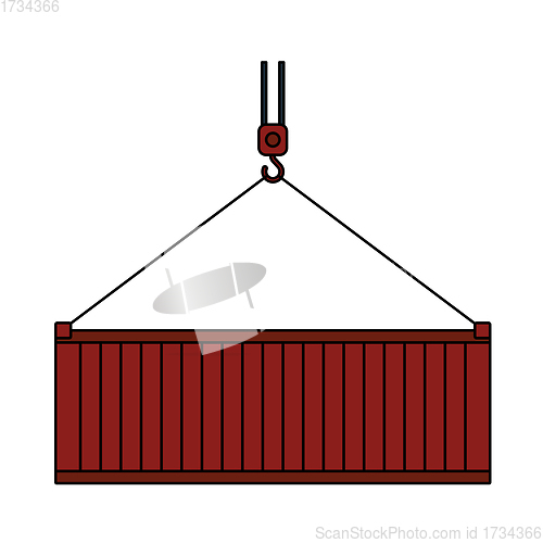 Image of Crane Hook Lifting Container