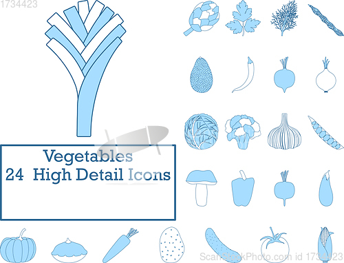 Image of Vegetables Icon Set