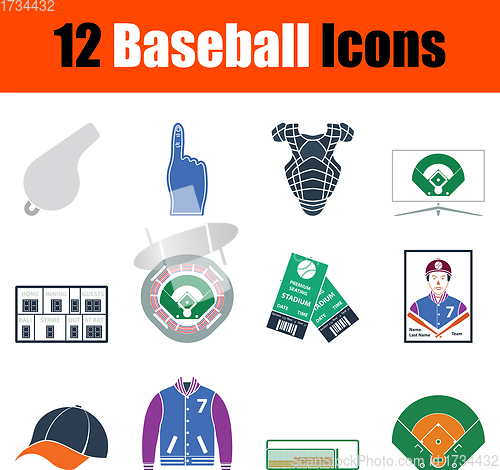 Image of Baseball Icon Set