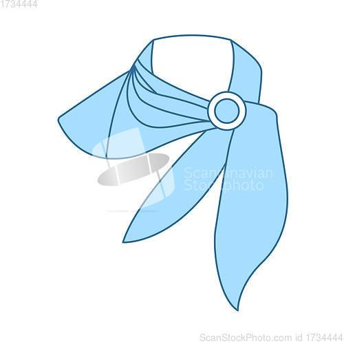 Image of Business Woman Neck Scarf Icon