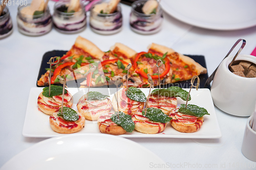 Image of Catering food table set