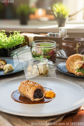 Image of Dishes on the restaurant table