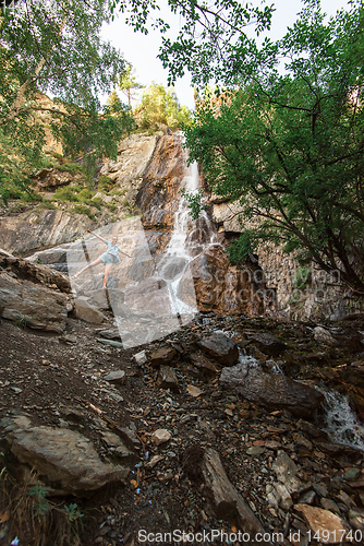 Image of Waterfall in Altai Mountains