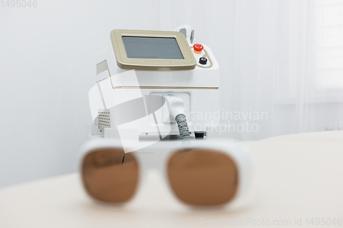 Image of Protective glasses on laser epilation equipment