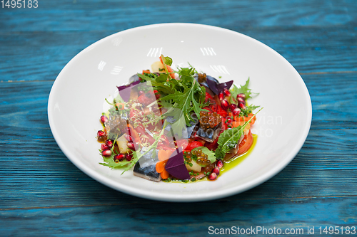 Image of Escabeche fish dish with caviar: