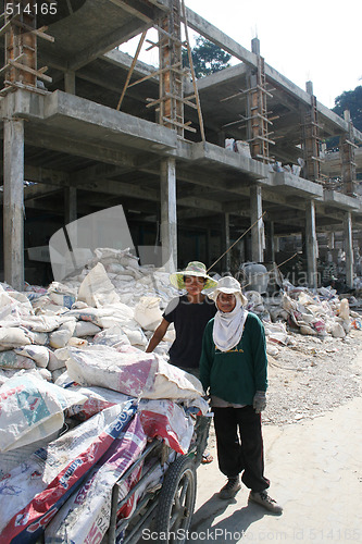 Image of Burmese workers - EDITORIAL ONLY