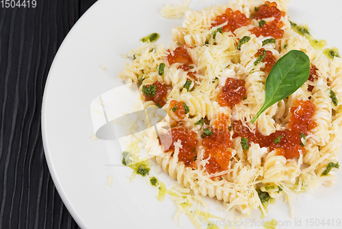 Image of Pasta with red caviar