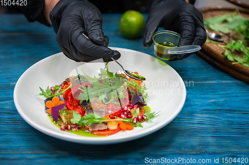 Image of Escabeche fish dish with caviar