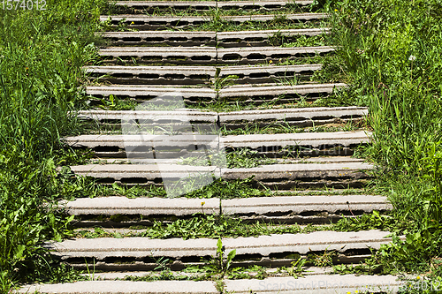 Image of improvised stairs