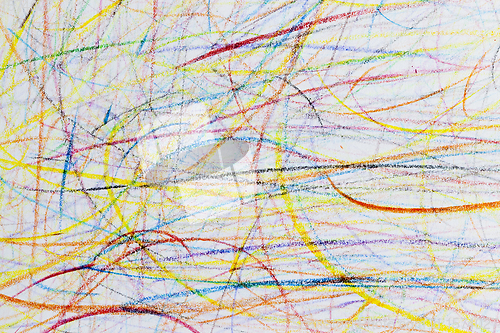 Image of chaotic multi-colored lines