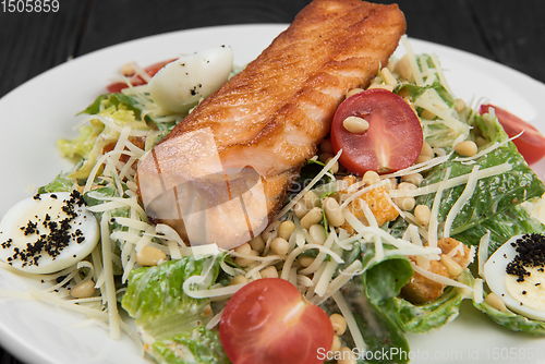 Image of Grilled salmon caesar salad