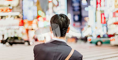 Image of Businessmnn in Shinjuku, Tokyo, Japan.