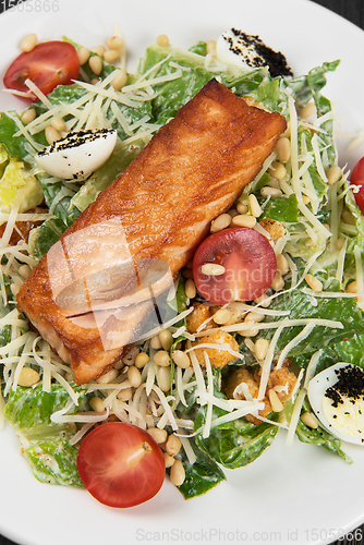 Image of Grilled salmon caesar salad
