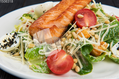 Image of Grilled salmon caesar salad