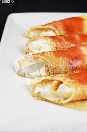 Image of Pancakes stuffed with cream