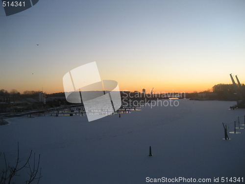 Image of Winter morning, Norwegian fjord