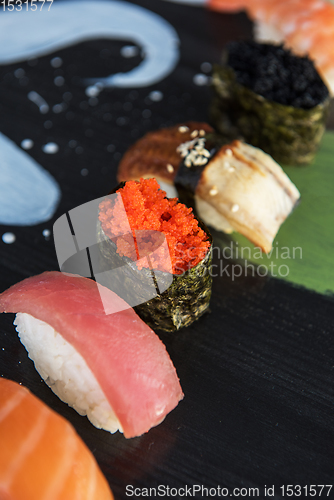 Image of Japanese seafood sushi set