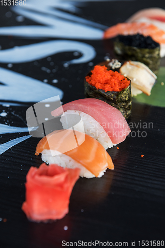 Image of Japanese seafood sushi set