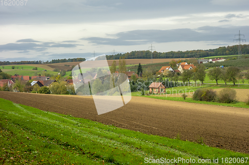 Image of village at autumn time