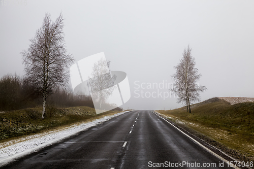 Image of winter paved road