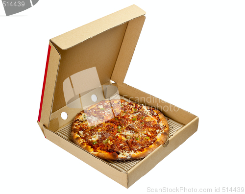 Image of Pizza in a takeaway box