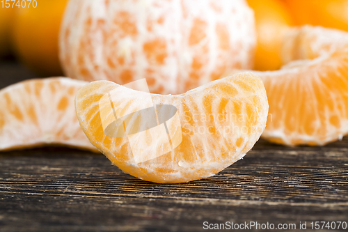 Image of peeled delicious tangerine