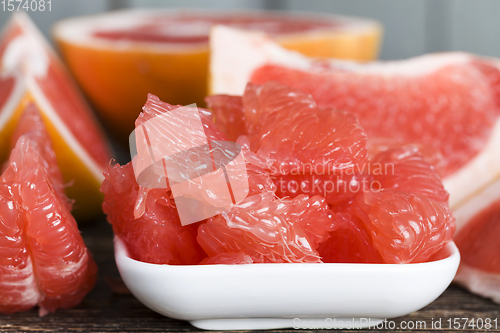 Image of red grapefruit, close-up