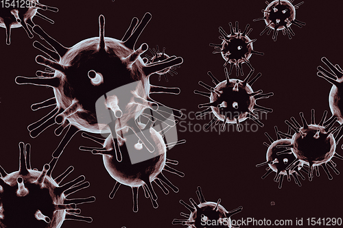 Image of 3D illustration of corona virus