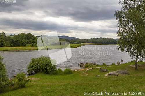 Image of Idyllic waterside Bavarian Forest scenery