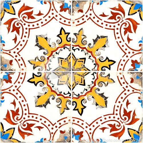 Image of Traditional Portuguese glazed tiles