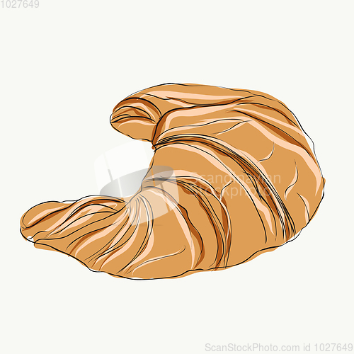 Image of Fresh croissant on white