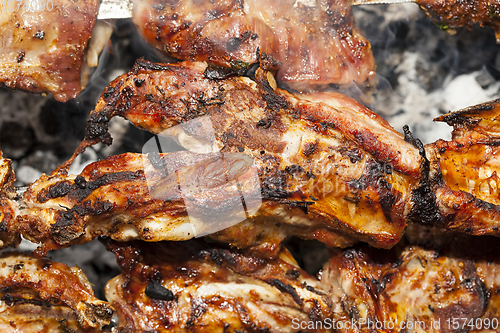 Image of cooking lamb meat