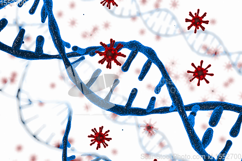 Image of Virus integrates into the human cellular mechanism.