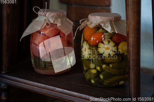 Image of Pickled vegetables in jars