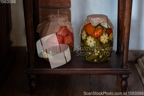 Image of Pickled vegetables in jars