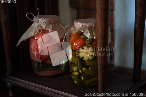 Image of Pickled vegetables in jars