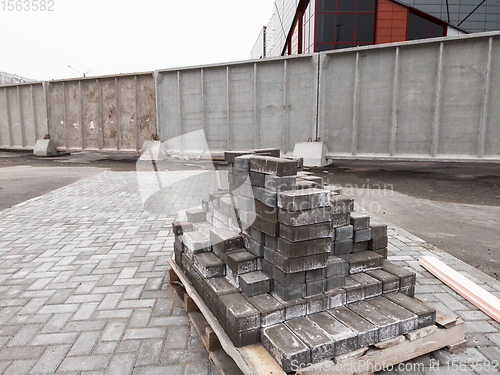 Image of Stack of pavement stones