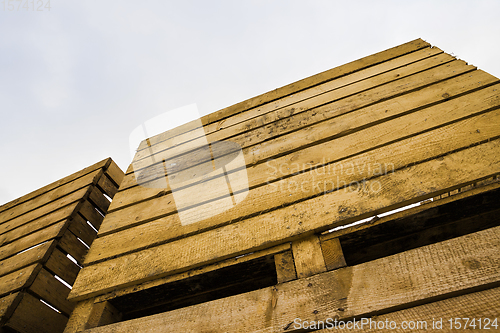 Image of old wooden boxes