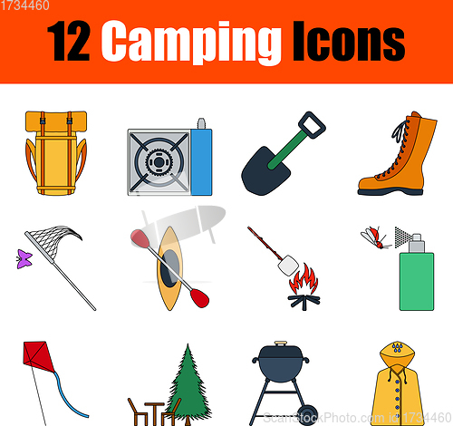 Image of Camping Icon Set