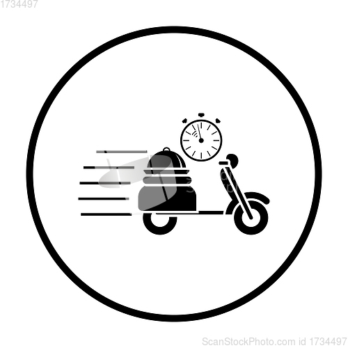 Image of Restaurant Scooter Delivery Icon