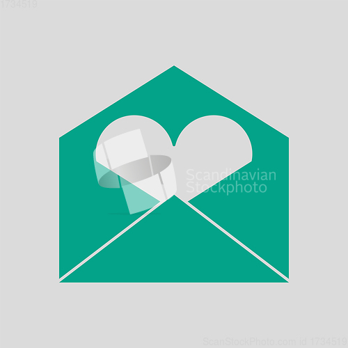 Image of Valentine Envelop With Heart Icon