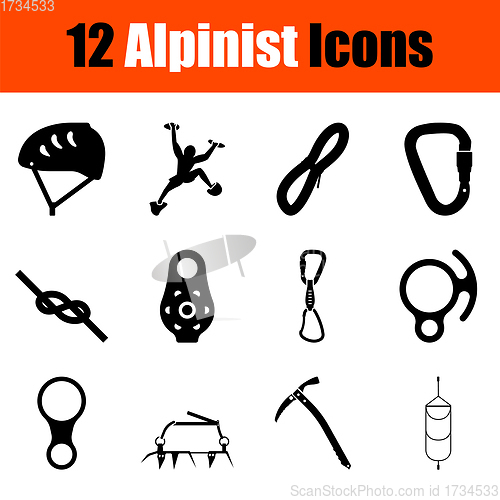 Image of Alpinist Icon Set