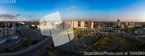 Image of Aerial shot of view to Barnaul city.