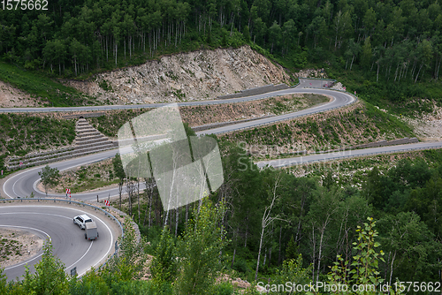 Image of Winding road in the mountains