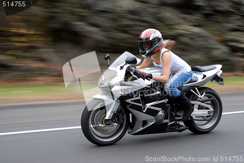 Image of Blonde Biker Girl