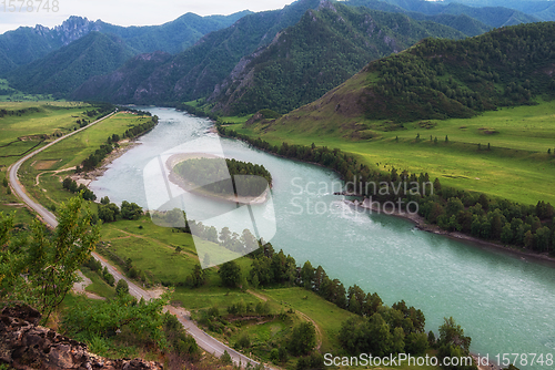 Image of Katun river, in the Altai mountains