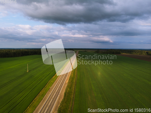 Image of Top view of the road