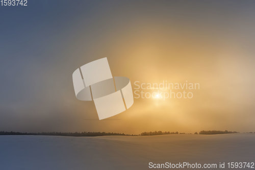 Image of dark clouds and bright sunlit sky